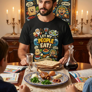 T-shirt Laissez mon peuple manger un Seder de Pâque drôle