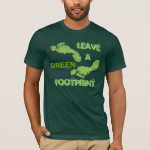 T-shirt Laissez une empreinte de pas VERTE