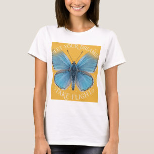 T-shirt Laissez vos rêves prendre leur envol Papillon Bleu