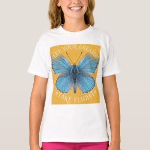 T-shirt Laissez vos rêves prendre leur envol Papillon Bleu