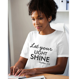 T-shirt Laissez Votre Lumière Briller Personnalisée Bible