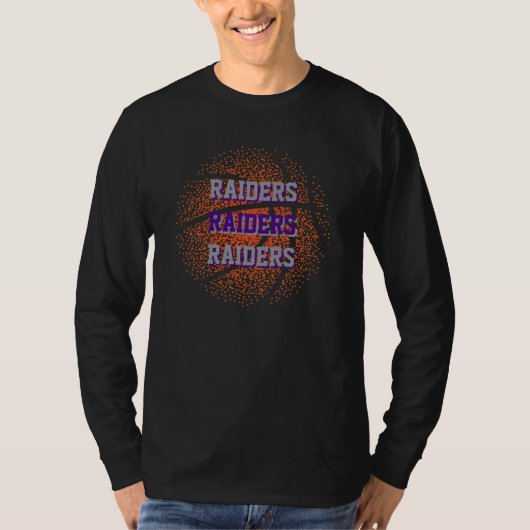 T-shirt Laissons Aller Raiders Long Manche noir Unisex T-s (Devant)