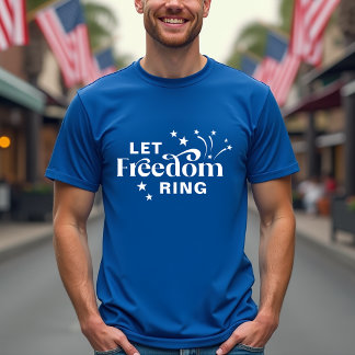 T-shirt Laissons la liberté dominer la typographie patriot