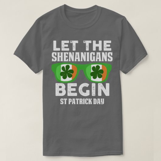 T-shirt Laissons les shenanigans commencer1 (Design devant)