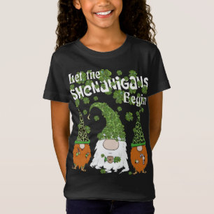 T-Shirt Laissons les shenanigans commencer Gnomes Green Cl