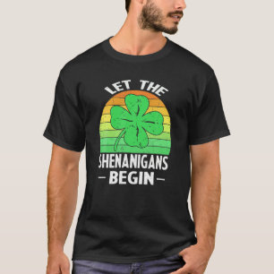 T-shirt Laissons Les Shenanigans Commencer Vintage Funny S