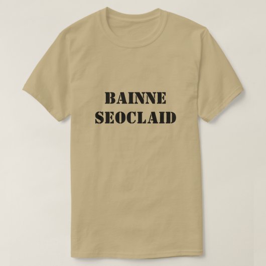 T-shirt lait au chocolat en écossais gaélique bainne seocl (Design devant)