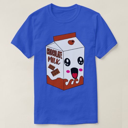 T-shirt lait au chocolat kawaii (Design devant)
