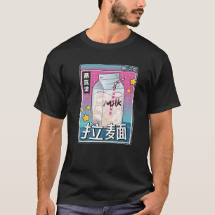T-shirt Lait Carton numérique Japon Style 80S Otaku Anime 