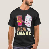 T-shirt Lait Chocolat Secouer Milkshake Dessert Dent Douce (Devant)