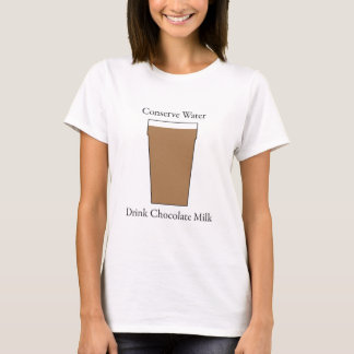 T-shirt Lait chocolaté de boissons de l'eau de Concerve