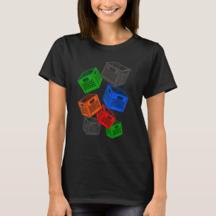 T-shirt Lait Crate Block Crate Game Tee - shirts Challenge