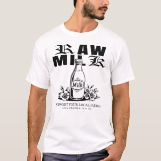 T-shirt Lait Cru Soutenez Vos Fermes Locales Vintage