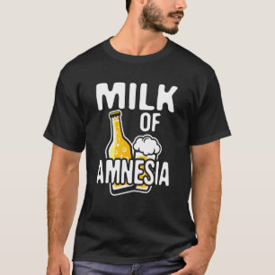 T-shirt Lait d'amnésie bière ivre design graphique