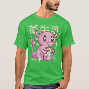 T-shirt Lait de fraise Aolotl Style japonais Kawaii