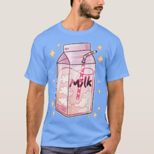 T-shirt Lait de fraise japonais Boisson Kawaii Manga Anime