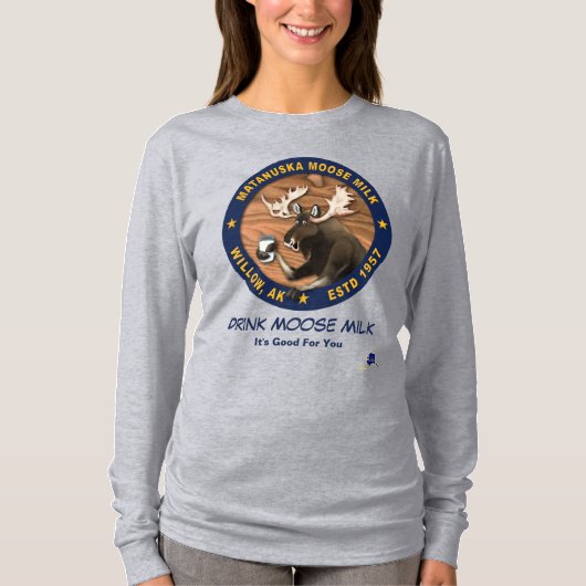 T-shirt Lait de l'élan de Matanuska (Devant)