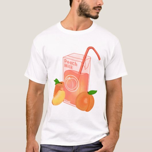 T-shirt Lait de pêche (Devant)