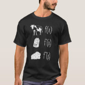 T-shirt Lait de vache Fromage Formule Funny Math Enseignan (Devant)