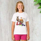 T-shirt Lait et miel avec baies Alimentation rustique