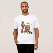 T-shirt Lait et miel avec baies Alimentation rustique (Devant entier)