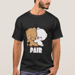 T-shirt lait mignon et mocha