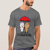 T-shirt Lait Mocha Ours Véritable Amour Météo Tempêtes Val (Devant)