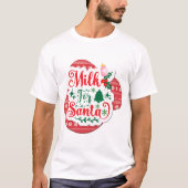 T-shirt Lait Pour Père Noël (Devant)