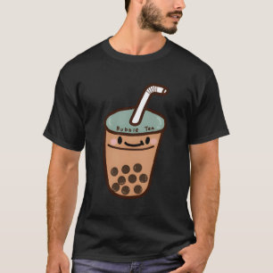 T-shirt Lait souriant 'Bubble' Thé Boba Thé