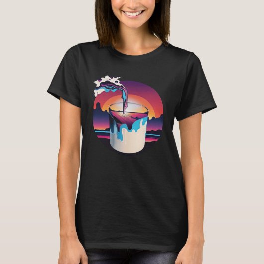 T-shirt Lait Synthwave 80s Rétrowave esthétique 1 (Devant)