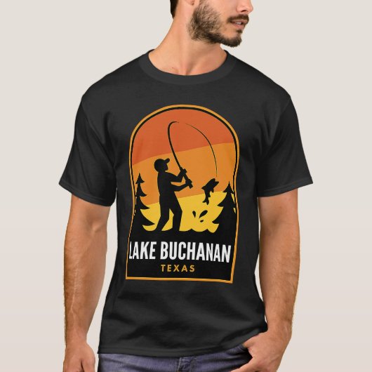 T-shirt Lake Buchanan Texas Fishing (Devant)