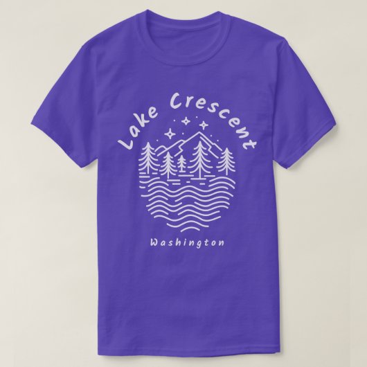 T-shirt Lake Crescent Washington Souvenir  (Design devant)