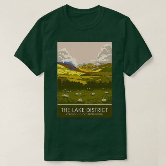 T-shirt Lake District Helvellyn de Penruddock (Design devant)