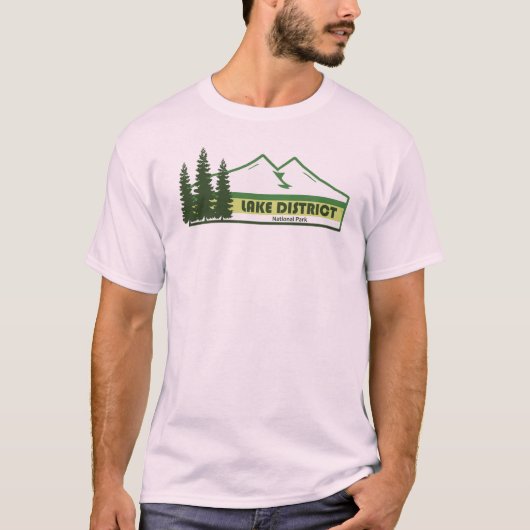 T-shirt Lake District National Park Green Stripes (Devant)