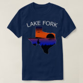T-shirt Lake Fork Reservoir Texas Fishman Fishing à Sun (Design devant)