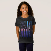 T-Shirt Lake Life American Flag Dock Sunset Wakeboard Po (Devant entier)
