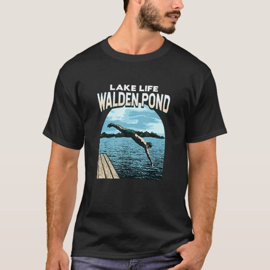 T-shirt Lake Life Walden Pond Natation Massachusetts Swimm (Devant)
