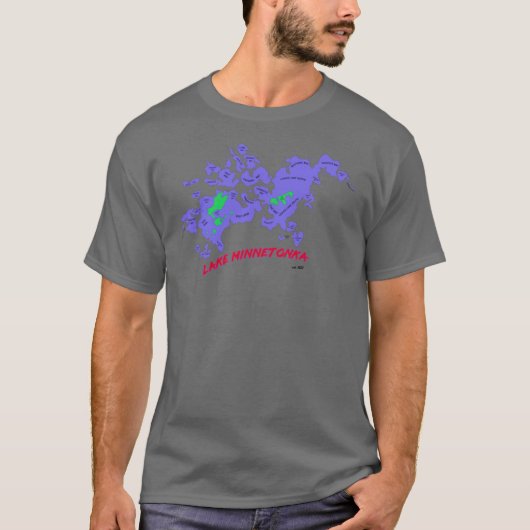 T-shirt Lake Minnetonka design Sleeve (Devant)