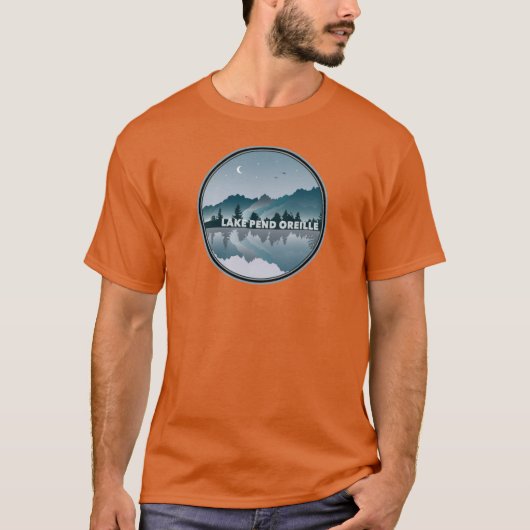 T-shirt Lake Pend Oreille Idaho Reflection (Devant)