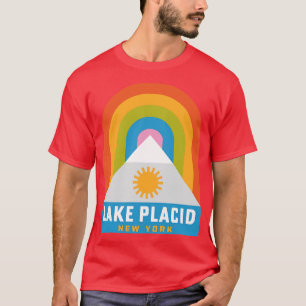 T-shirt Lake Placid Adirondacks Mountains New York Rainbow