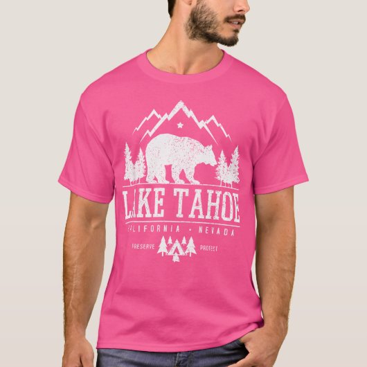 T-shirt Lake Tahoe California - Bear Mountains Nature Camp (Devant)