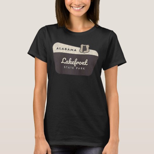 T-shirt Lakefront State Park Alabama AL Affiche de bienven (Devant)