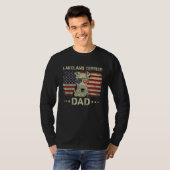T-shirt Lakeland Terrier Dad Dog American Flag 4th Of Jul (Devant entier)