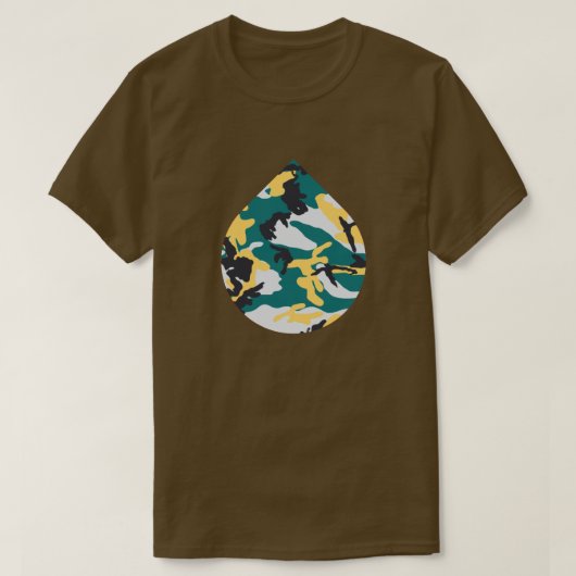 T-shirt Lakeside Camo Motif Teardrop (Design devant)