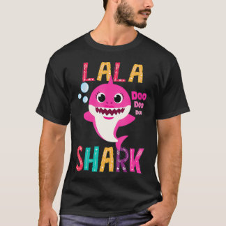 T-shirt Lala Shark  Funny Mothers Day Gift For Women Mom 
