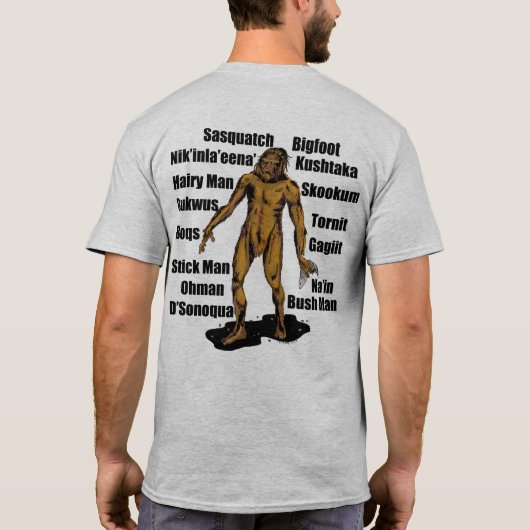 T-shirt L'Alaska Bigfoot en granit (Dos)