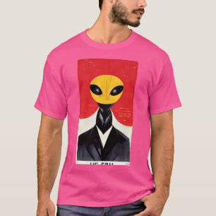 T-shirt L'Alien Long Cou Jaune En Tête.