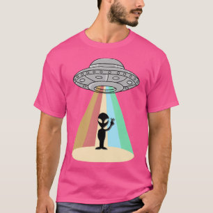 T-shirt L'Alien Ufo Descend Sur Terre