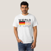 T-shirt L'Allemagne coupe du monde de 3 fois soutient le (Devant entier)