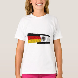 T-shirt L'Allemagne et les drapeaux de ondulation de